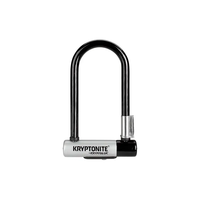 Kryptonite Kryptolok U-Lock - 3.25 X 7", Keyed, Black, Includes Bracket 1