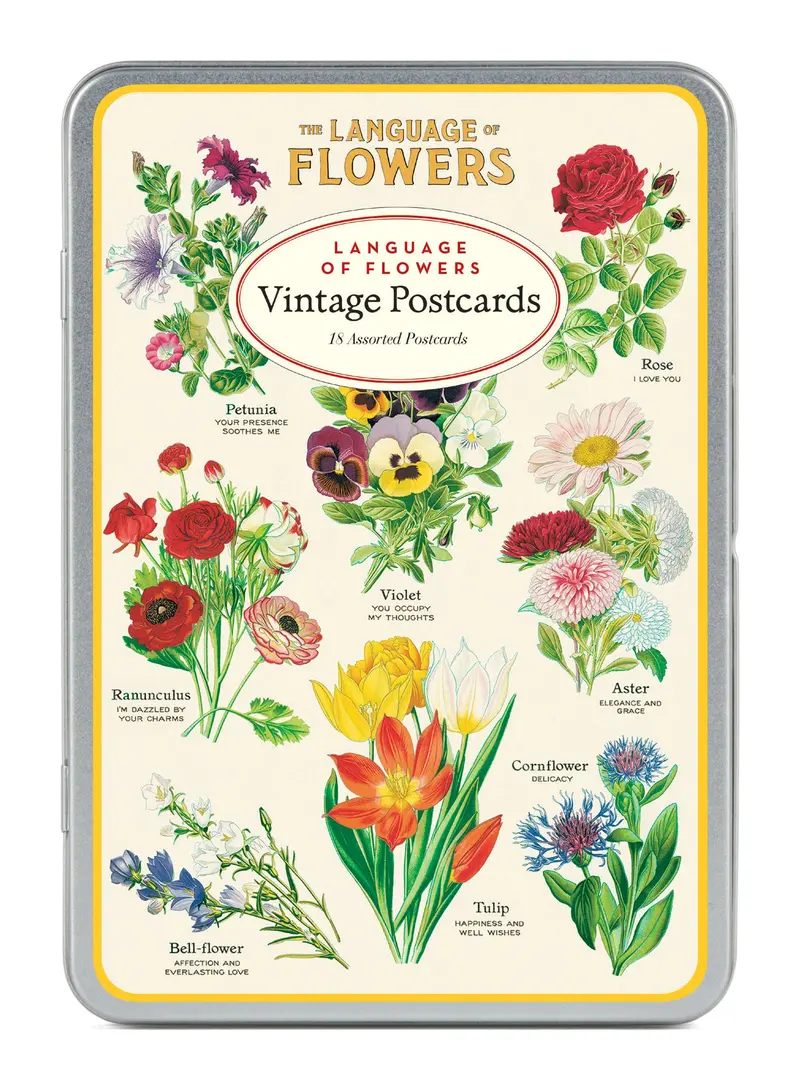 Language Of Flowers Vintage Postcards By Cavallini & Co. 1