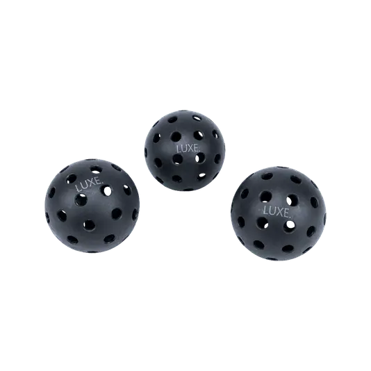 Luxe Black Pickleballs - Pack Of 3 1