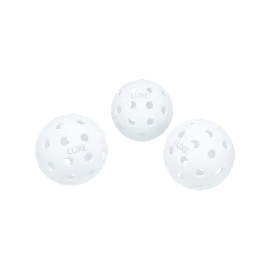 Luxe White Pickleballs - Pack Of 3 1
