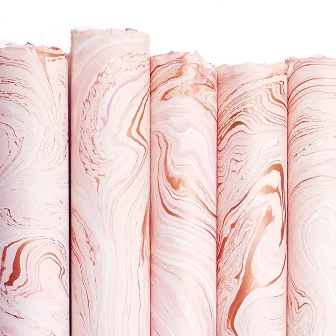 Marbled Paper- Rose Gold 1