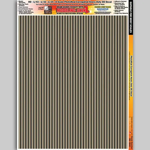 #Mg3840 Photo Real Brown Corrugated Heavy Duty Od Decal 1