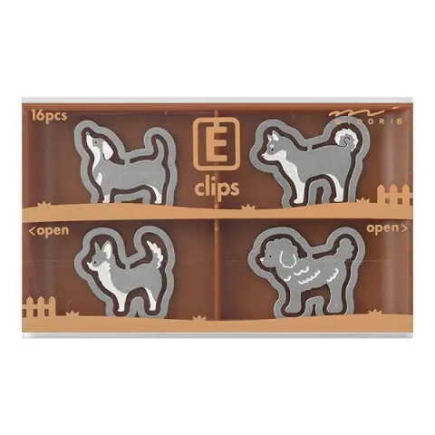 Midori Etching Clips- Dogs- Box Of 16 Paper Clips 1