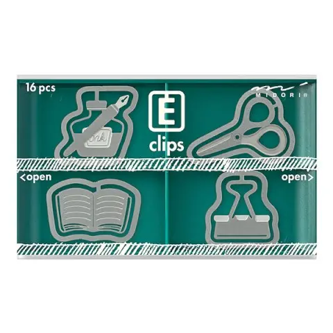 Midori Etching Clips- Stationery- Box Of 16 Paper Clips 1