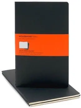 Moleskine Cahiers Lined Notebook Set- Black Large 1