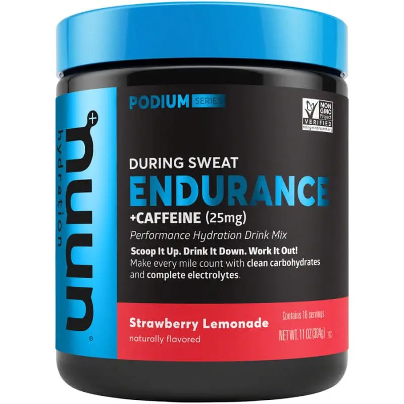 Nuun Endurance Hydration Drink Mix: Strawberry Lemonade + Caffeine, 16 Serving Canister 1