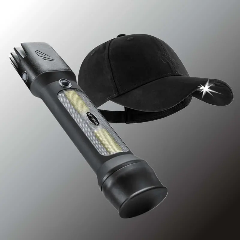 Panther Vision Power Bundle Powercap 3.0 Led Lighted Hat + Flateye Flashlight Lantern Frl-2100 1