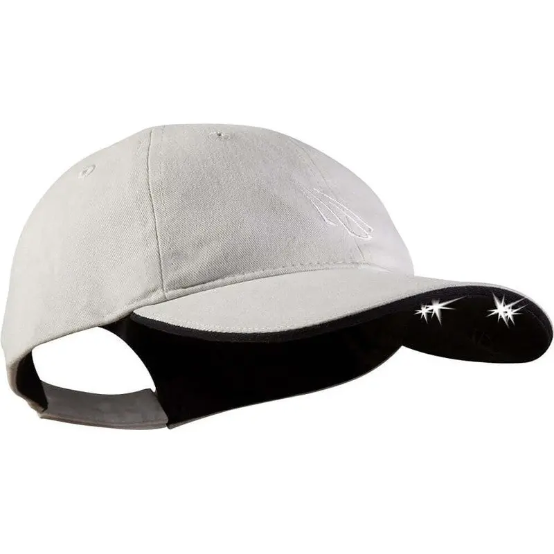 Panther Vision Powercap Led Hat Ultra-Bright Hands Free Lighted Battery Powered Headlamp - Stone Unstructured Cotton 1
