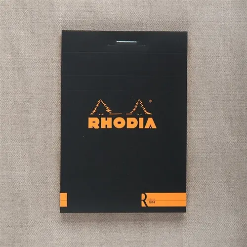 Rhodia R Lined Pad Black, 3.3 X 4.7 Inches 1