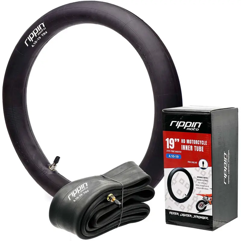 Rippin Moto 100/90-19 (4.10 X 19) Heavy Duty 19" Motorcycle Inner Tube - 3Mm Thick 1