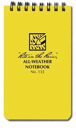 Rite In The Rain Spiral Notebook- Yellow- 3X5 1