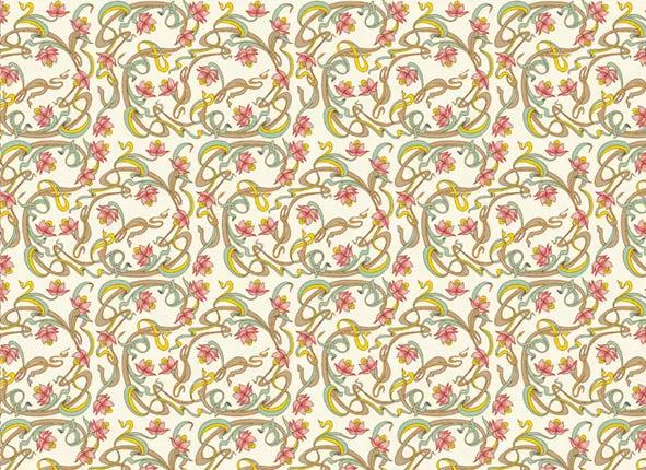 Rossi 1931 Italian Decorative Paper- Art Deco Flowers 1