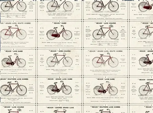 Rossi 1931 Italian Decorative Paper- Bicycles 1