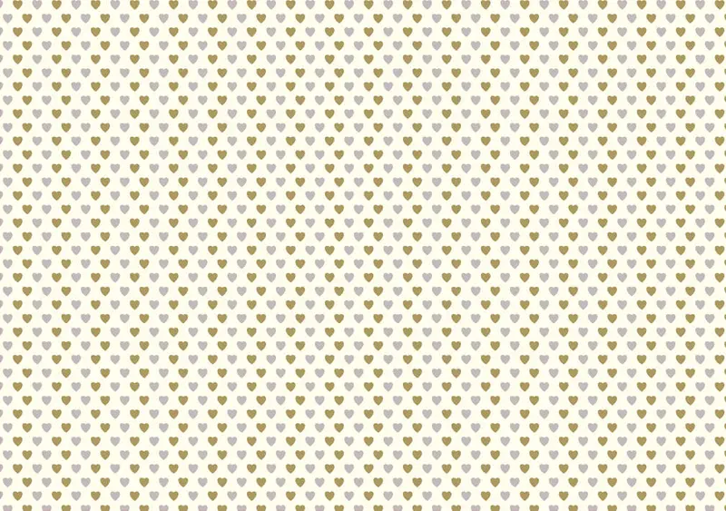 Rossi 1931 Letterpress Gold Metallic Hearts Italian Paper 1