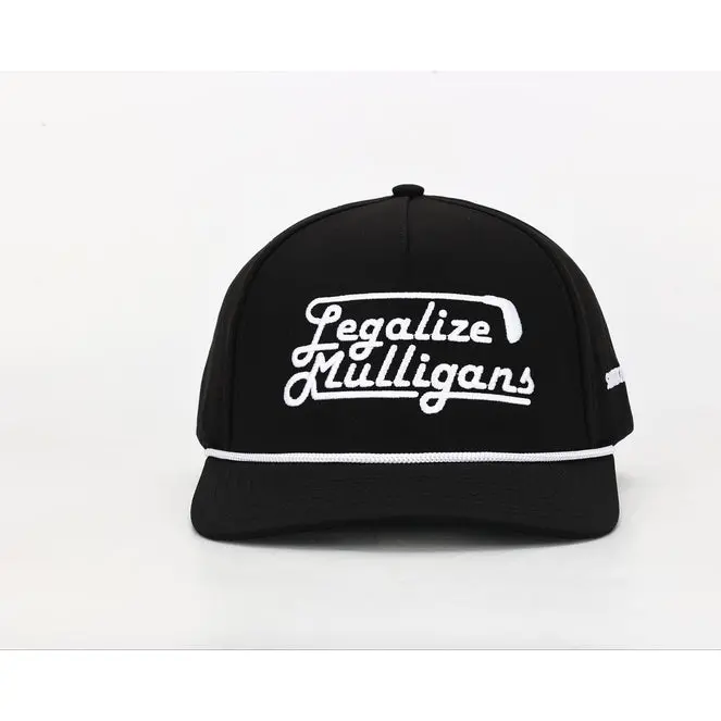 Shank It Golf Legalize Mulligans Black Rope Hat 1