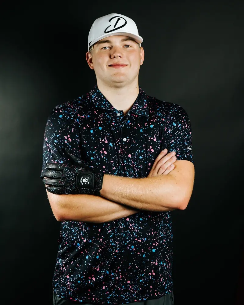 Shank It Golf Paint Splatter Polo Black 1