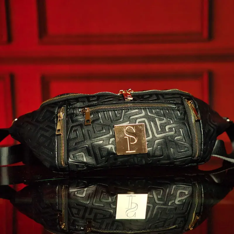Sole Premise Black Monogram Leather Crossbody Bag 1