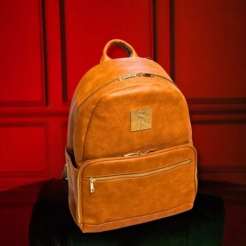 Sole Premise Brown Leather Carrier Backpack 1