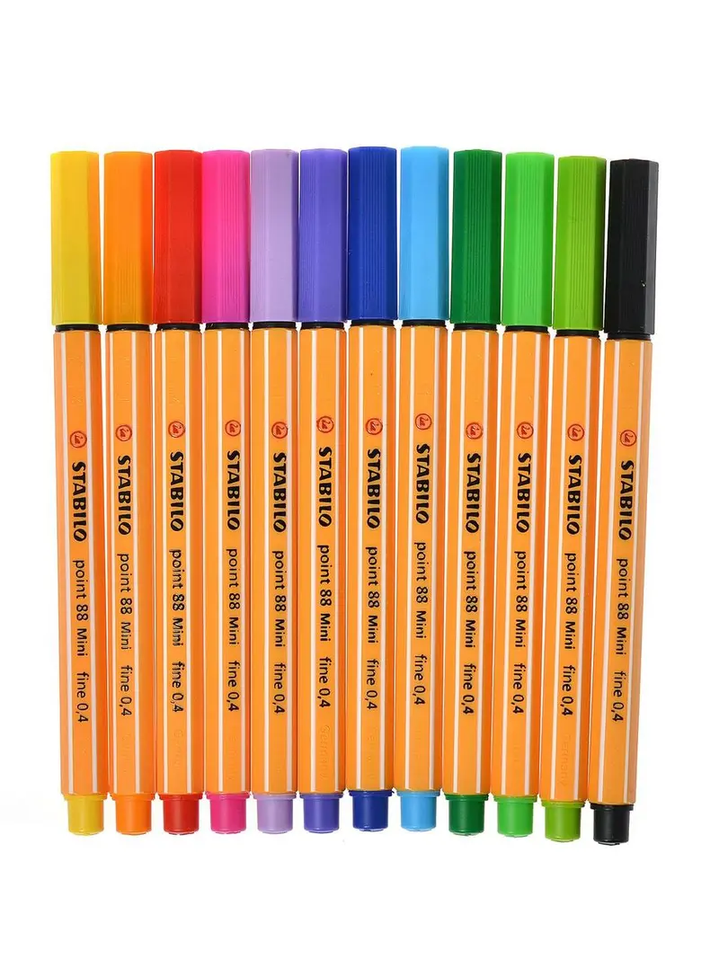 Stabilo Point 88 Mini Fineliner Pens In Pocket Size- 12 Colors 1