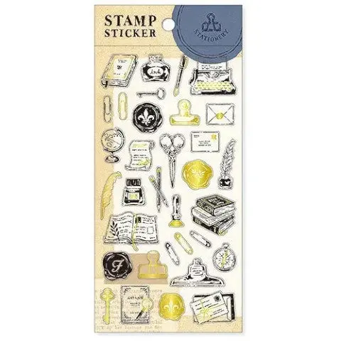 Stamp Sticker Set- Stationery Theme 1