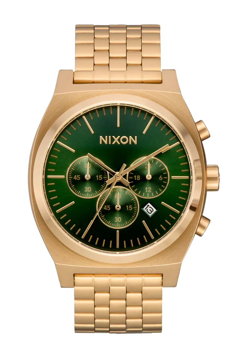 Time Teller Chrono - Gold / Green Sunray 1