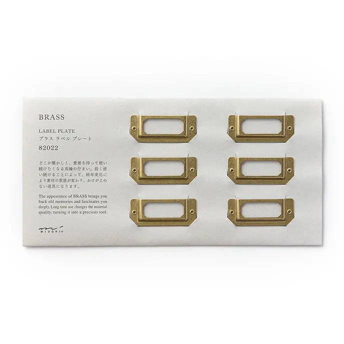 Traveler's Company Brass Label Plates 1