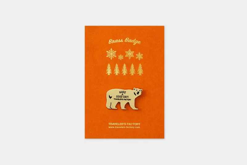 Traveler's Factory Partner Shop Brass Bear Badge 1