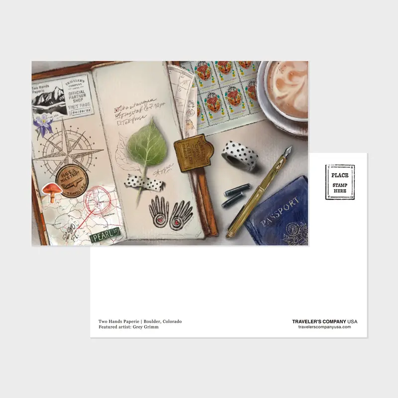 Traveler's Factory Partner Shop Custom Two Hands Paperie Postcard 1