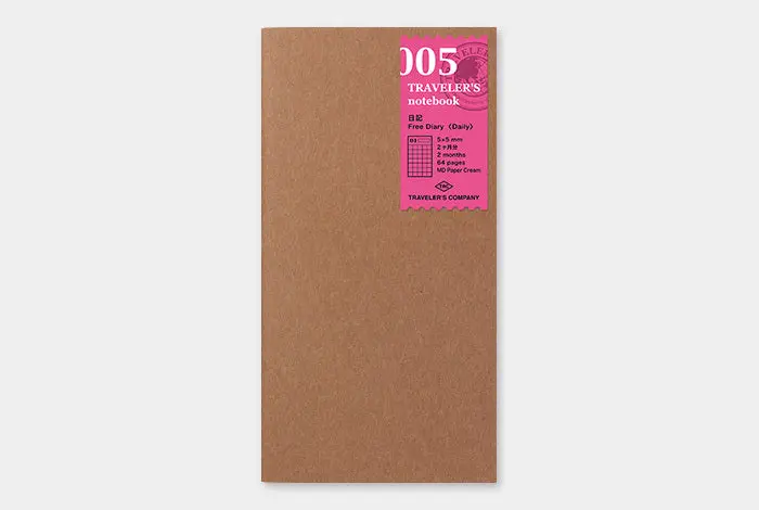 Traveler's Notebook Refill-Regular Size- Diary 1