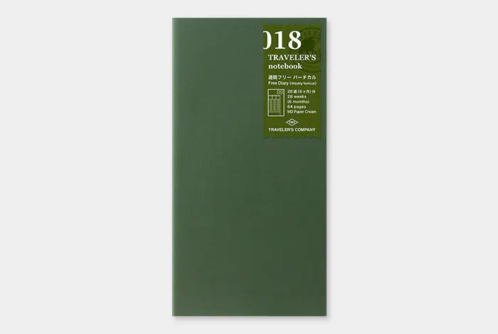 Traveler's Notebook Refill- Regular Size Planner Diary- Weekly 1