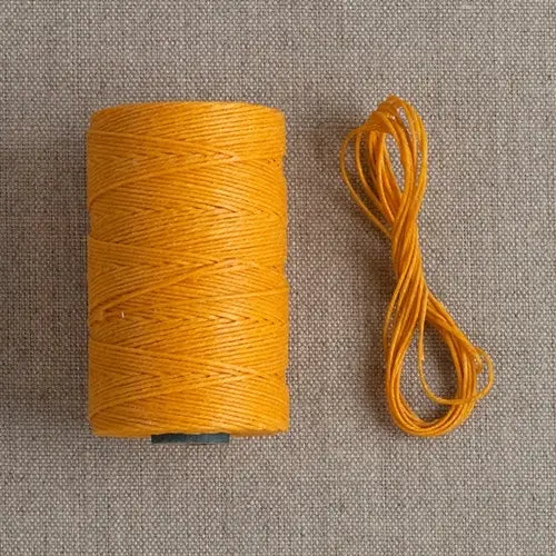 Waxed Linen Thread- Bright Autumn Yellow 1