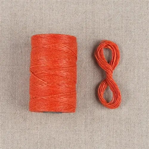 Waxed Linen Thread- Orange Crush 1