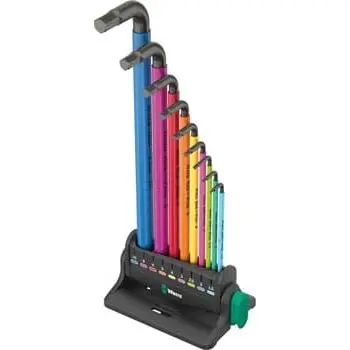 Wera 950/9 Hex-Plus Multicolor 3 L-Key Wrench Set - Metric 1