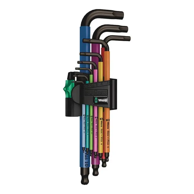 Wera 950 Spkl Long Hex 9Pcs Metric Wrench Set 1