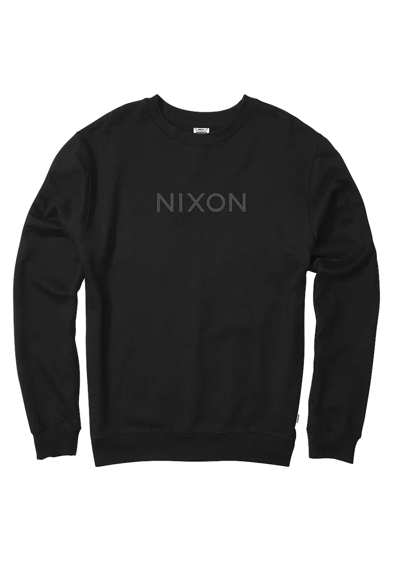 Wordmark Crew Sweatshirt - Black 1