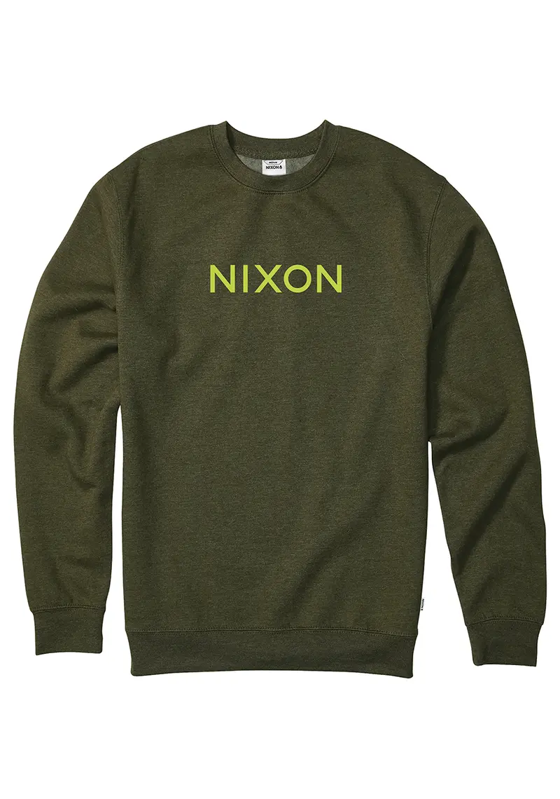 Wordmark Crew Sweatshirt - Surplus / Volt 1