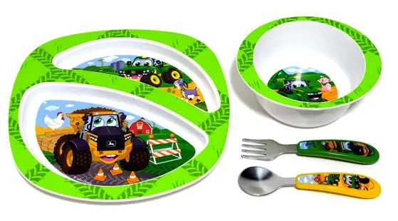 #Y12077 John Deere Kids 4-Piece Feeding Set 1