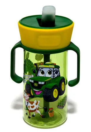 #Y12079 John Deere Kids 12 Oz Pop Up Straw Trainer Cup 1