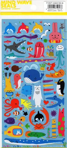 Yuru Sea Animals Japanese Mini Stickers 1