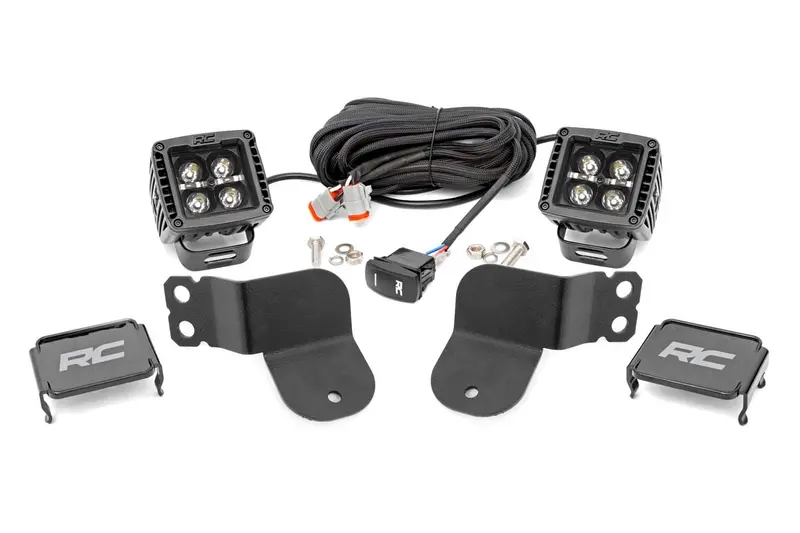 Rough Country 93025 Dual Led Cube Light Kit With White Drl – Polaris General (2016–2020) 1